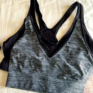 2 SPORTS BRAS GRAY AND BLACK